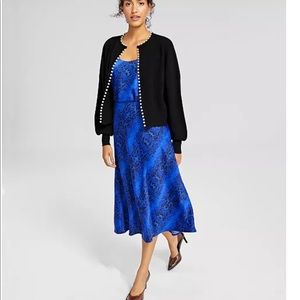 ISO IMITATION PEARL TRIM CASHMERE CARDIGAN